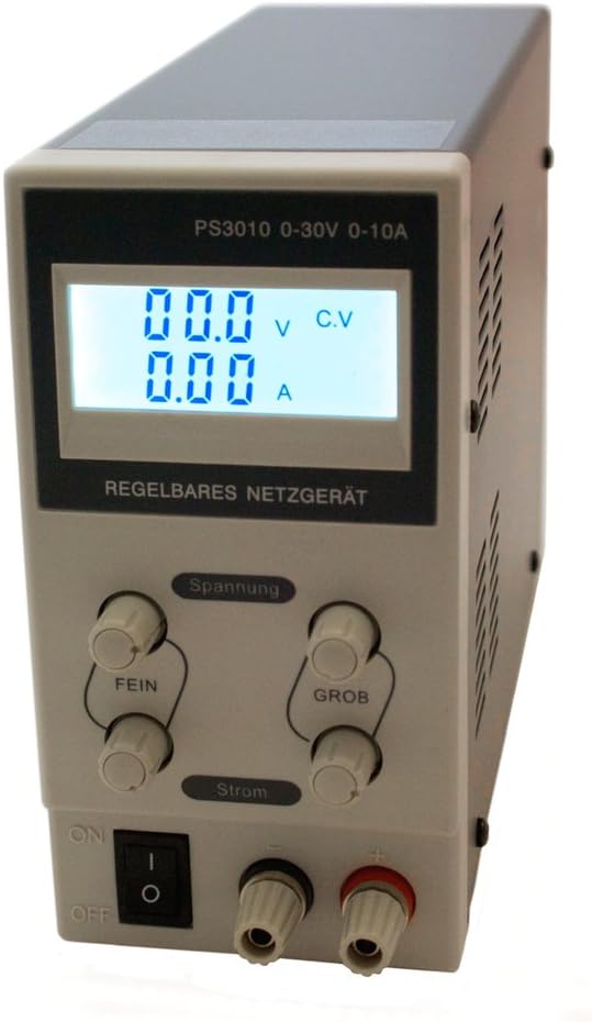 edi-tronic Regelbares DC Labornetzgerät 0-30V 0-10A PS3010 Labornetzteil Netzgerät regelbar Netzteil