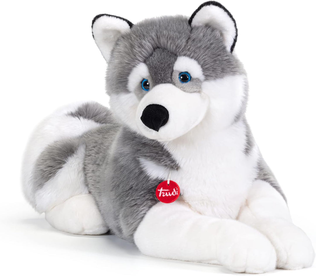 trudi 22276 Dog Klassik Plüschhund Husky Marcus ca. 40 cm, Grösse XXL, hochwertiges Stofftier mit we