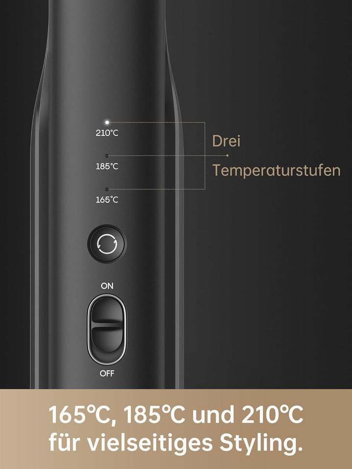 Dreame Hair Glamour Haarglätter, Kabelloser Tragbarer 2-in-1-Glätteisen, Negative Ionen, Gleichmässi