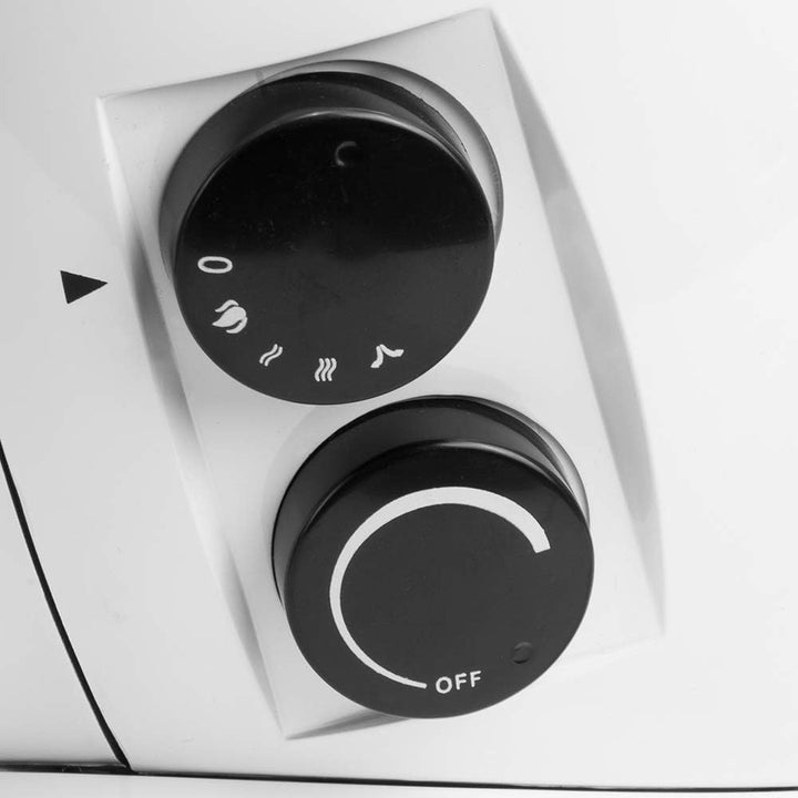 Deuba Heizlüfter Kamin Optik Elektrokamin LED Flammen Effekt 2 Heizstufen weiss Überhitzungsschutz E