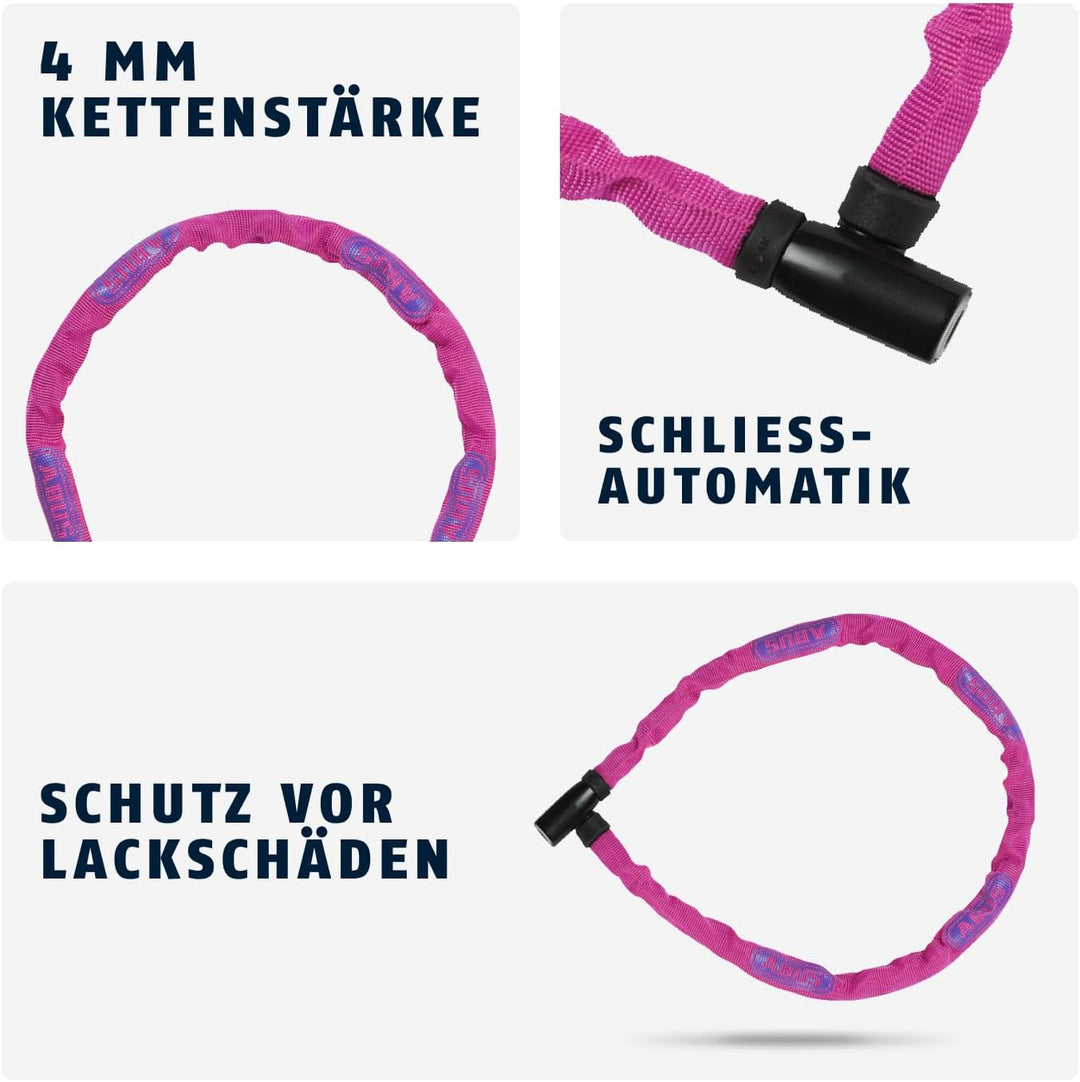 ABUS Kettenschloss Steel-O-Chain 4804K – Fahrradschloss aus Spezialstahl – ABUS-Sicherheitslevel 4 P