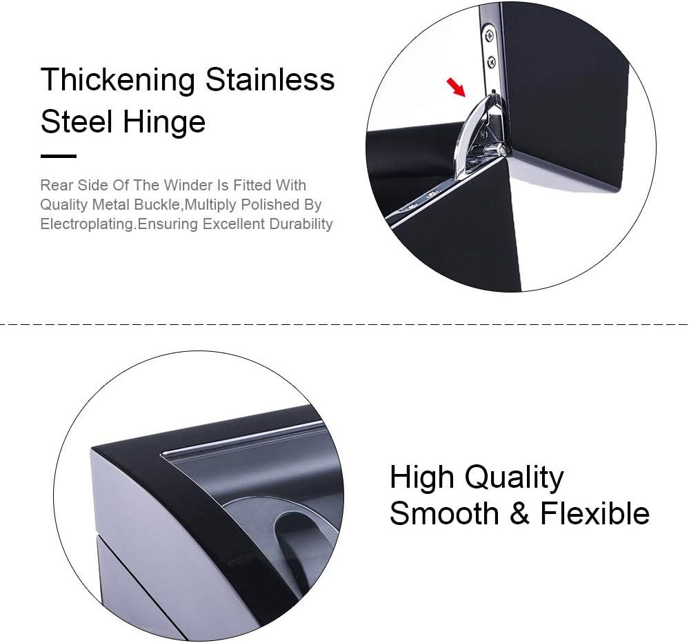 XTELARY Automatischer Uhrenbeweger für 8 Uhren mit 9 flexiblen Aufbewahrungsfächern, Uhrenbeweger me