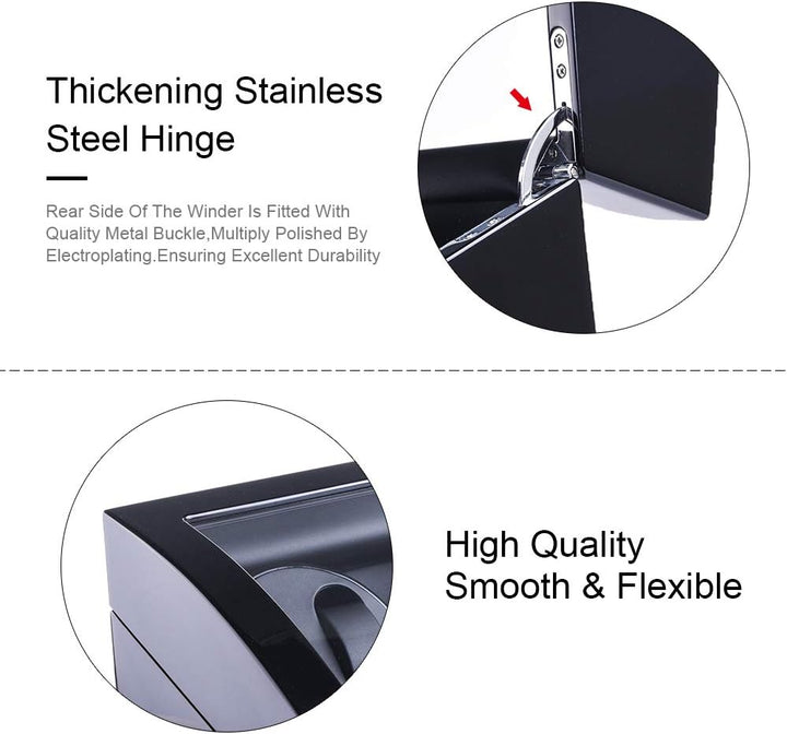 XTELARY Automatischer Uhrenbeweger für 8 Uhren mit 9 flexiblen Aufbewahrungsfächern, Uhrenbeweger me