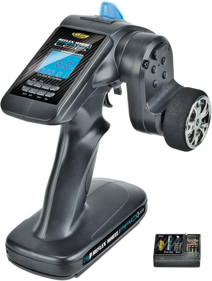 Carson 500500054 500500054-FS 3K Reflex Wheel Pro 3 LCD 2.4G Fahrzeug, Small