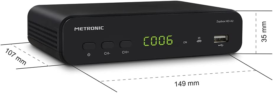 Metronic DVB-T HD Decoder für TV – HDMI, Scart, Demodulator, Empfänger, Adapter, Tuner für DVB-T-Ant