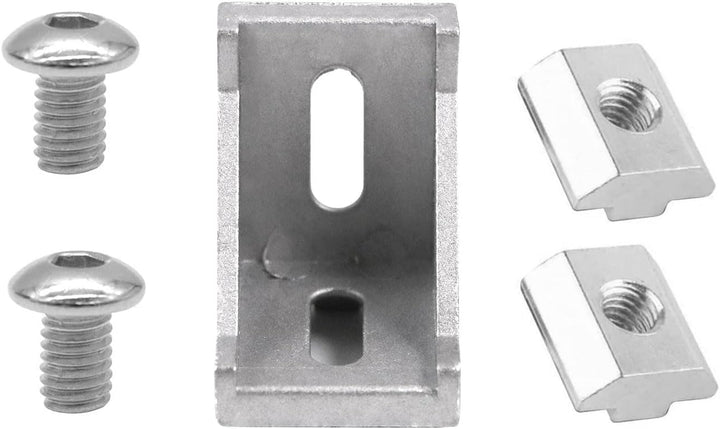 iMetrx 26 Stück 30x30 Aluprofil Aluwinkel Eckverbinder Aluprofil 30x30 Winkel (Silber) von 3030 Silb