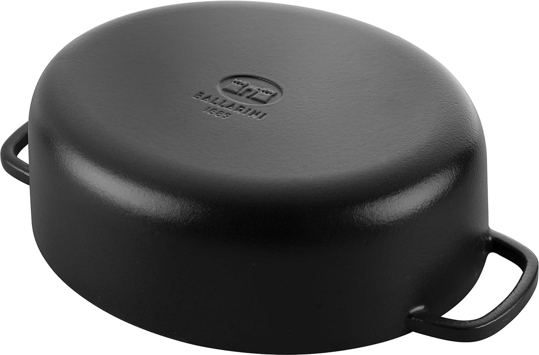 BALLARINI Bellamonte Auflaufform, Bräter, Dutch Oven, Emailliertes Gusseisen, Oval, 33 cm, 6,5 L, Sc
