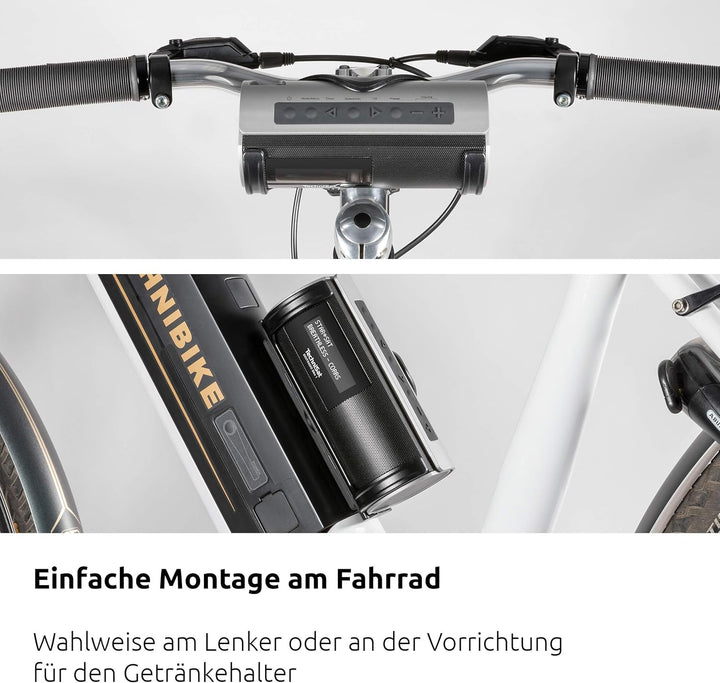 TechniSat DIGITRADIO Bike 1 – DAB+ Fahrrad Radio (DAB, UKW, IP65 wasserabweisendes Gehäuse, OLED-Dis