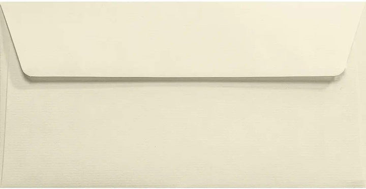 Netuno 100 Ecru DIN lang Briefumschläge geripptes Papier 11 x 22 cm 120g Aster Laid Ivory DL Umschlä