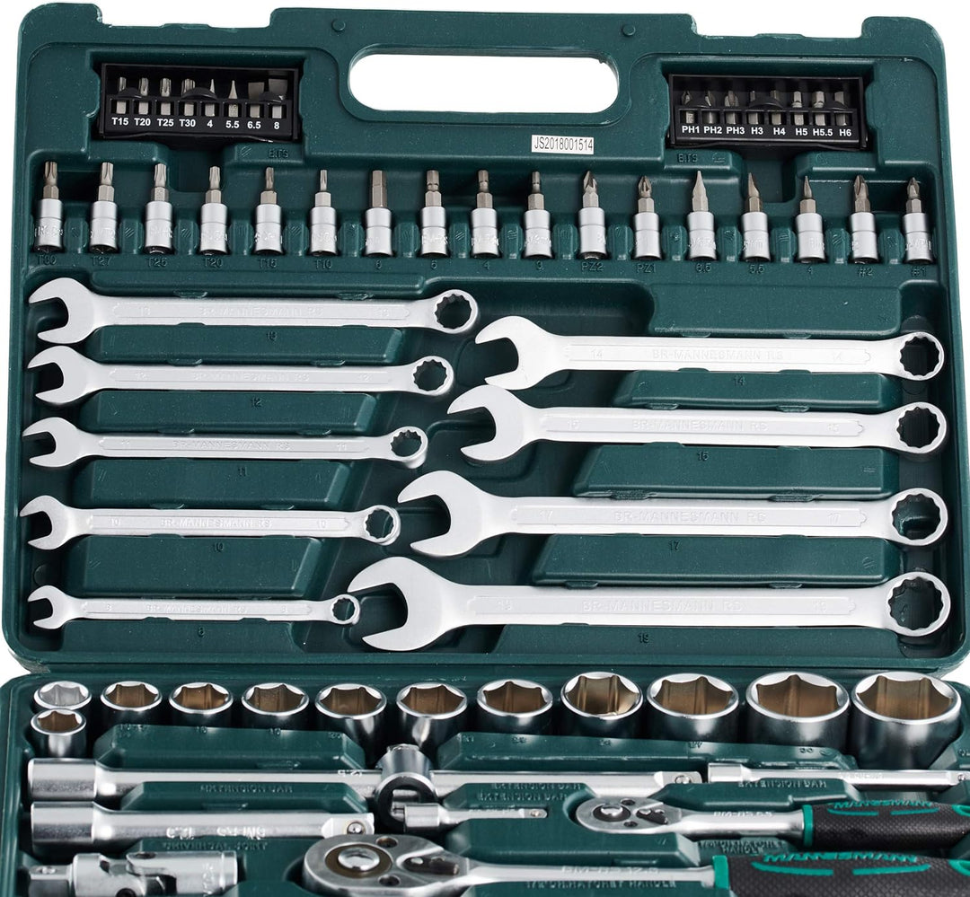 Mannesmann 82-tlg. Steckschlüsselsatz 1/4"+1/2", M29112