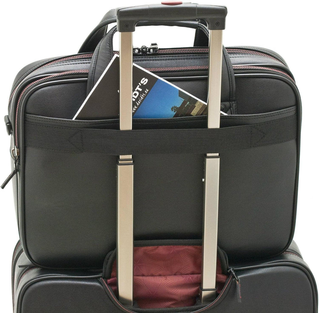 Business Schulter Arbeits Aktentasche mit Laptop-Fach 41cm lang Schwarz Bowatex