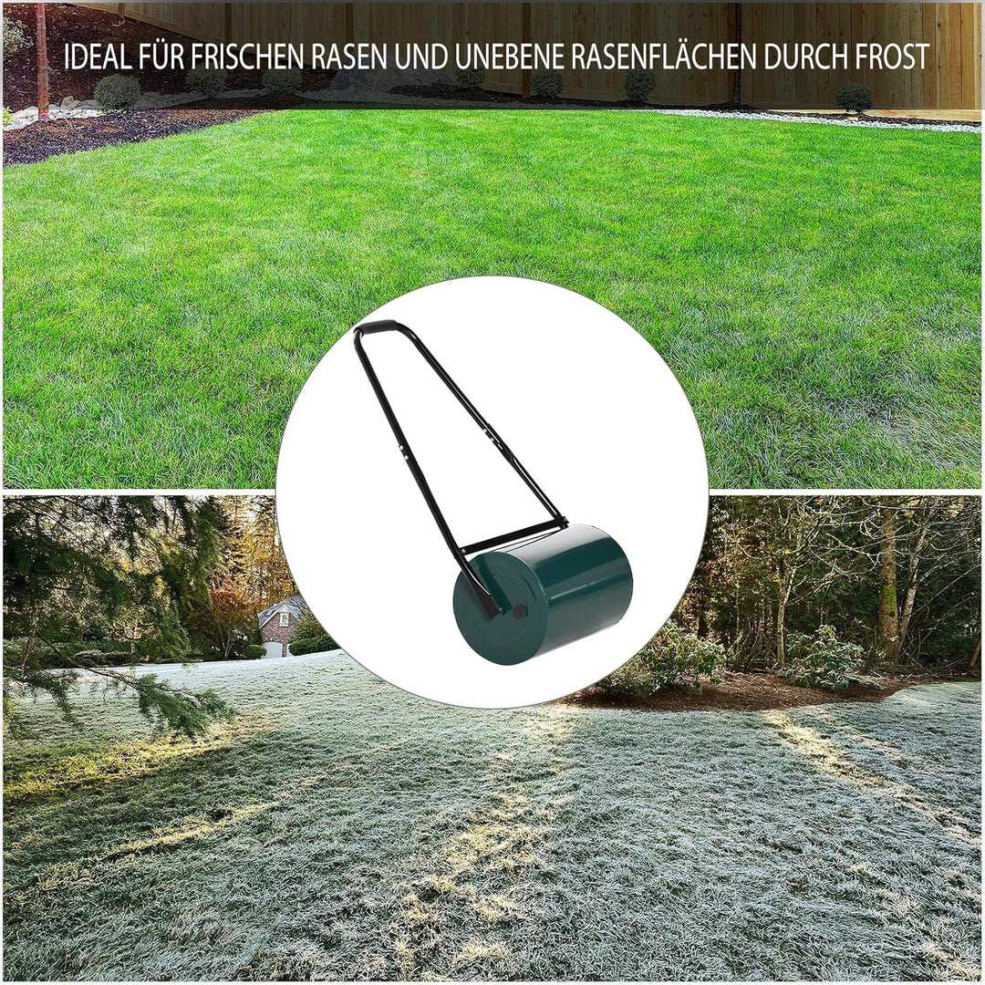 Outsunny Rasenwalze Gartenrolle Gartenwalze mit U-Griff 31 cm Durchmesser 30 cm Arbeitsbreit 40 L Wa