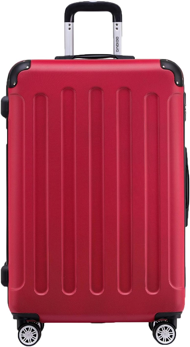 BEIBYE- Hartschalenkoffer Koffer Trolley Rollkoffer Reisekoffer Zahlenschloss 4 Zwilings-Rollen (Chi