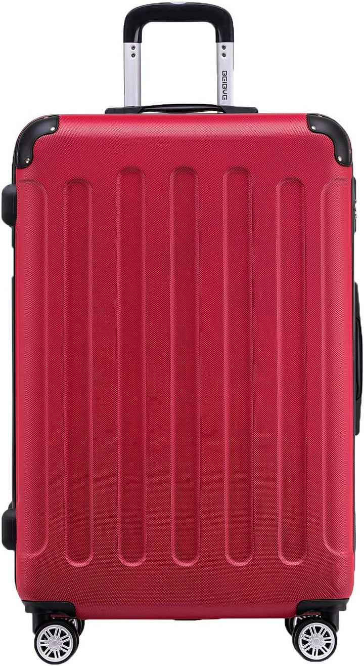 BEIBYE- Hartschalenkoffer Koffer Trolley Rollkoffer Reisekoffer Zahlenschloss 4 Zwilings-Rollen (Chi