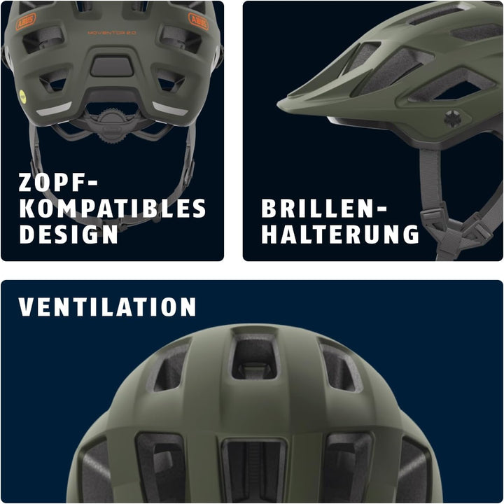 ABUS MTB-Helm Moventor 2.0 MIPS - Fahrradhelm mit Aufprallschutz für den Geländeeinsatz - All-Mounta