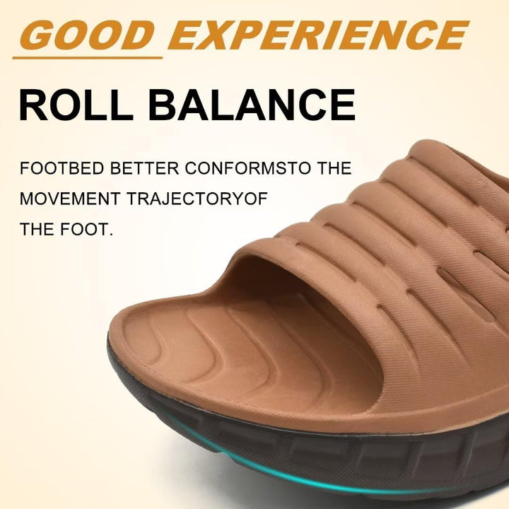 KuaiLu Recovery Sandalen Herren Bequeme Plantarfasziitis Schlappen Orthopädische Offene Zehen Männer