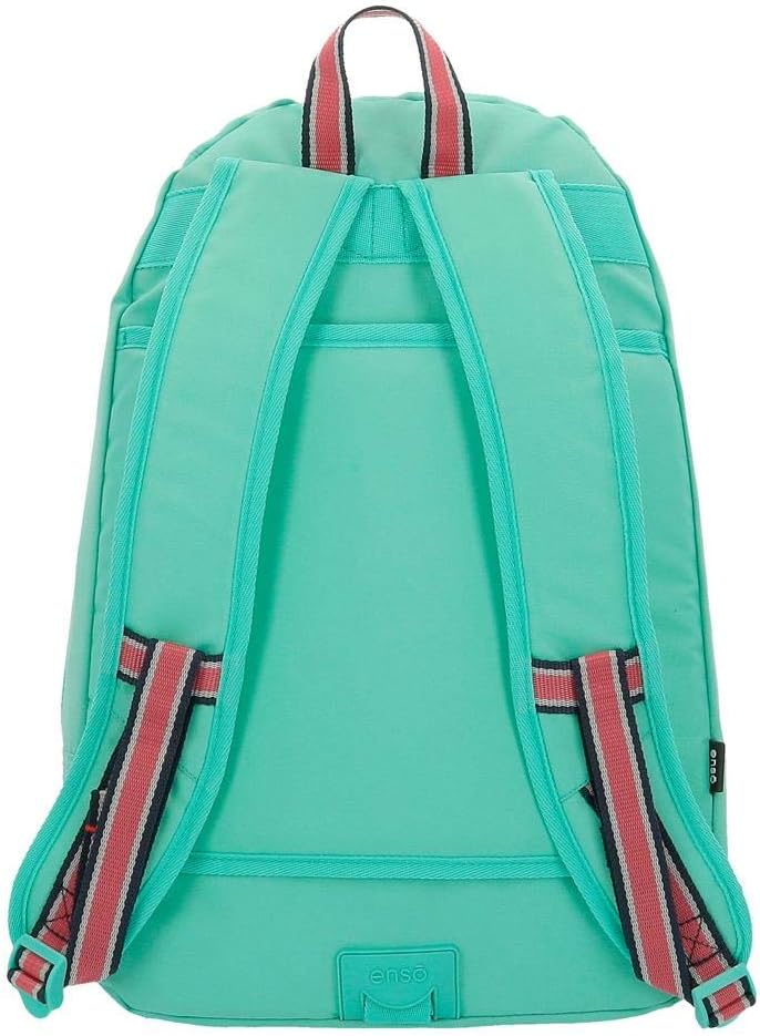 Enso Basic An Trolley anpassbarer Rucksack Grün 32x46x15 cms Polyester für 15,6"-Laptop 22.1L Türkis