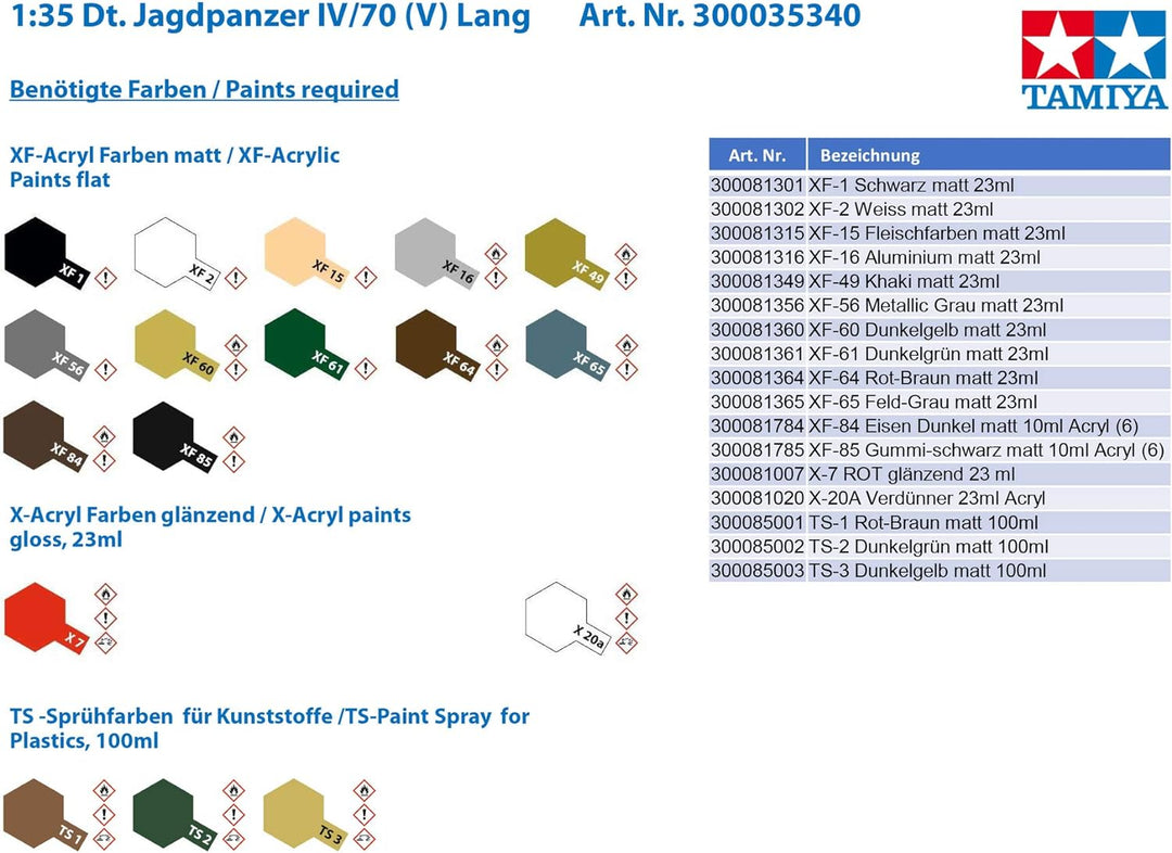 Tamiya 300035340 - 1:35 WWII deutsche Jagdpanzer IV/70 (V) Lang