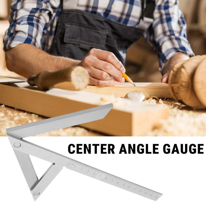 150 X 130 mm Zentrierwinkel Mittenfinder, Mittelmarkierungslehre Winkelmessgerät Zentrierwinkelsuche