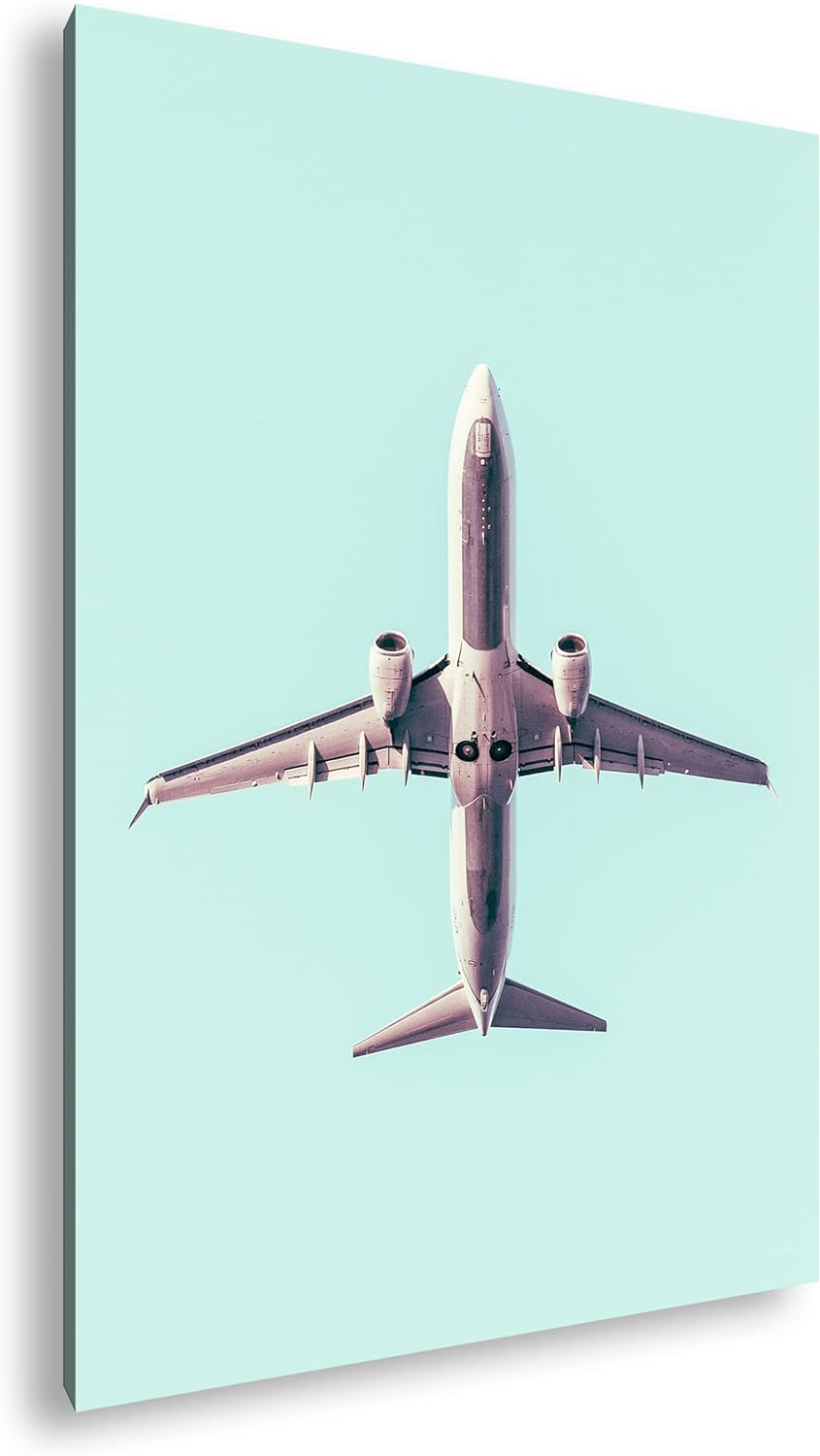 deyoli Unterseite eines Flugzeuges Format: 100x70 als Leinwand, Motiv fertig gerahmt auf Echtholzrah