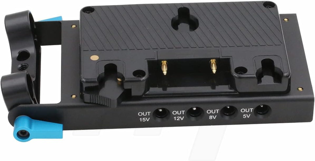 HangTon Gold Mount Batterieplatte 7 Wege D-Tap DC USB Ausgang 15 mm Stabklemme Adapter Netzteil für