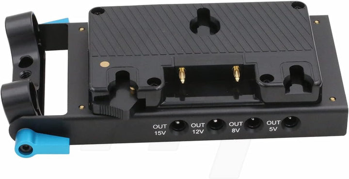 HangTon Gold Mount Batterieplatte 7 Wege D-Tap DC USB Ausgang 15 mm Stabklemme Adapter Netzteil für