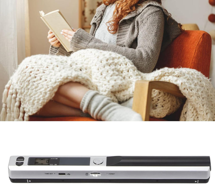 Dpofirs Tragbarer Scanner für PC, Fotoscanner für A4-Dokumente, Bilder, Seiten, Texte in 900 DPI, Fl
