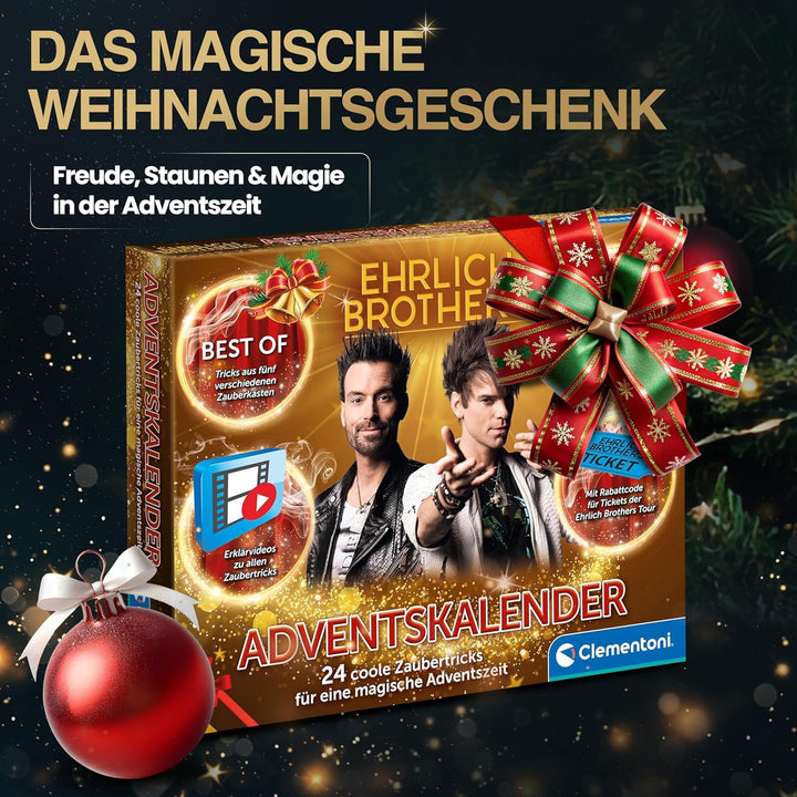 Ehrlich Brothers Adventskalender 2024 - Weihnachtskalender der Magie mit 24 Zaubertricks für Kinder