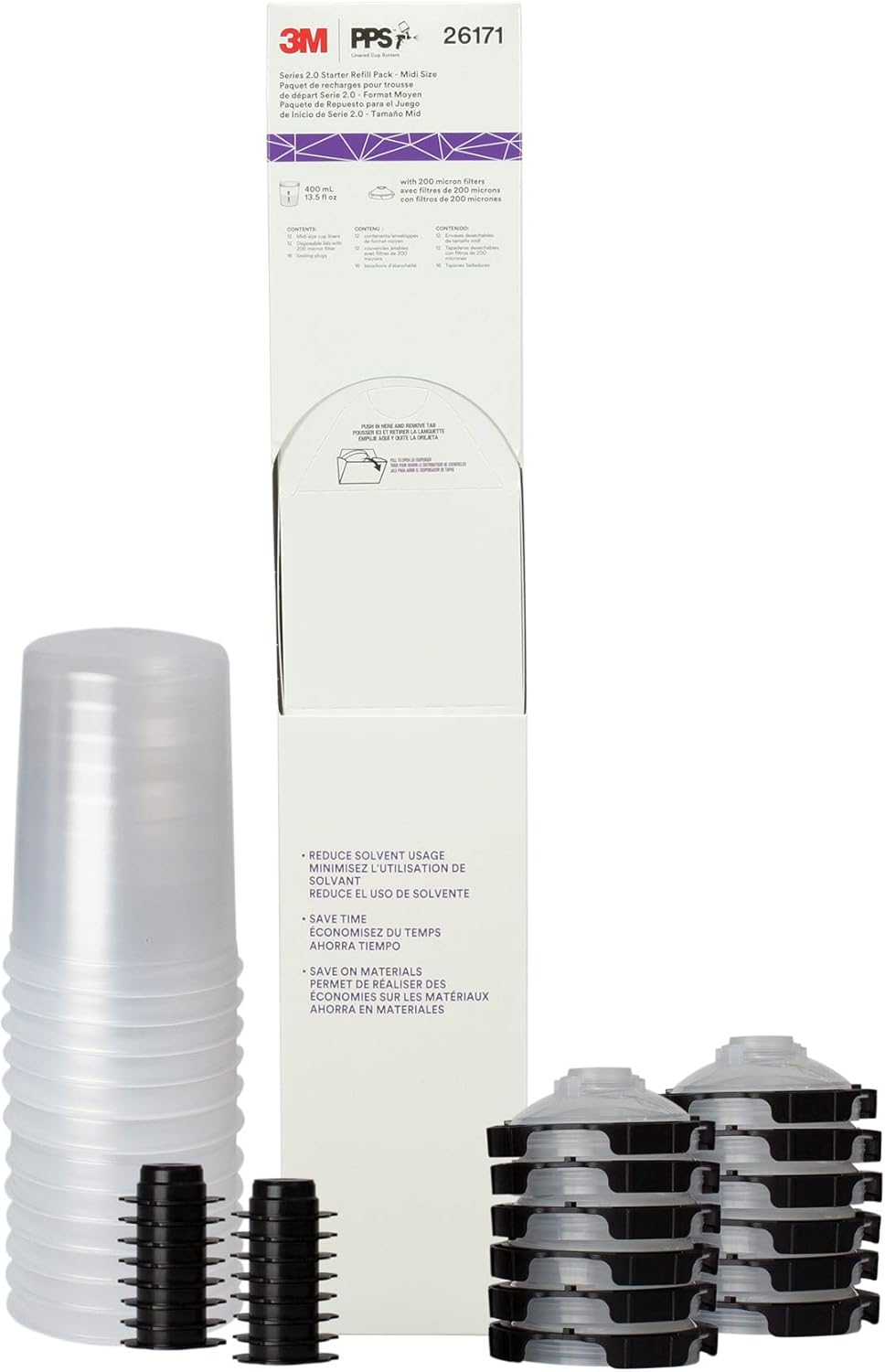 3M PPS PPS Series 2.0 26171 12-Pack Starter Kit, Midi 13.5 oz (Midi), 13.5 oz (Midi)