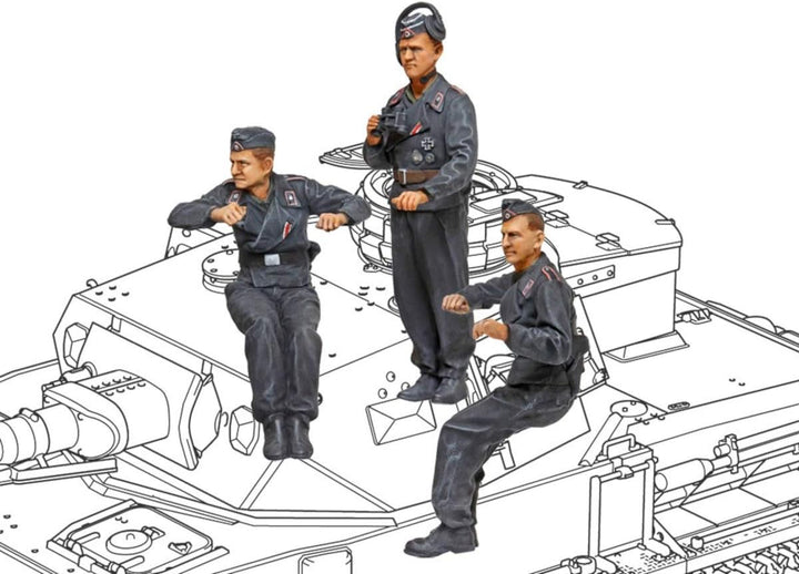 TAMIYA 35374-000 1:35 Deutscher Panzerkampfwagen IV Ausführung F L24/75mm, Modellbausatz, Plastikbau