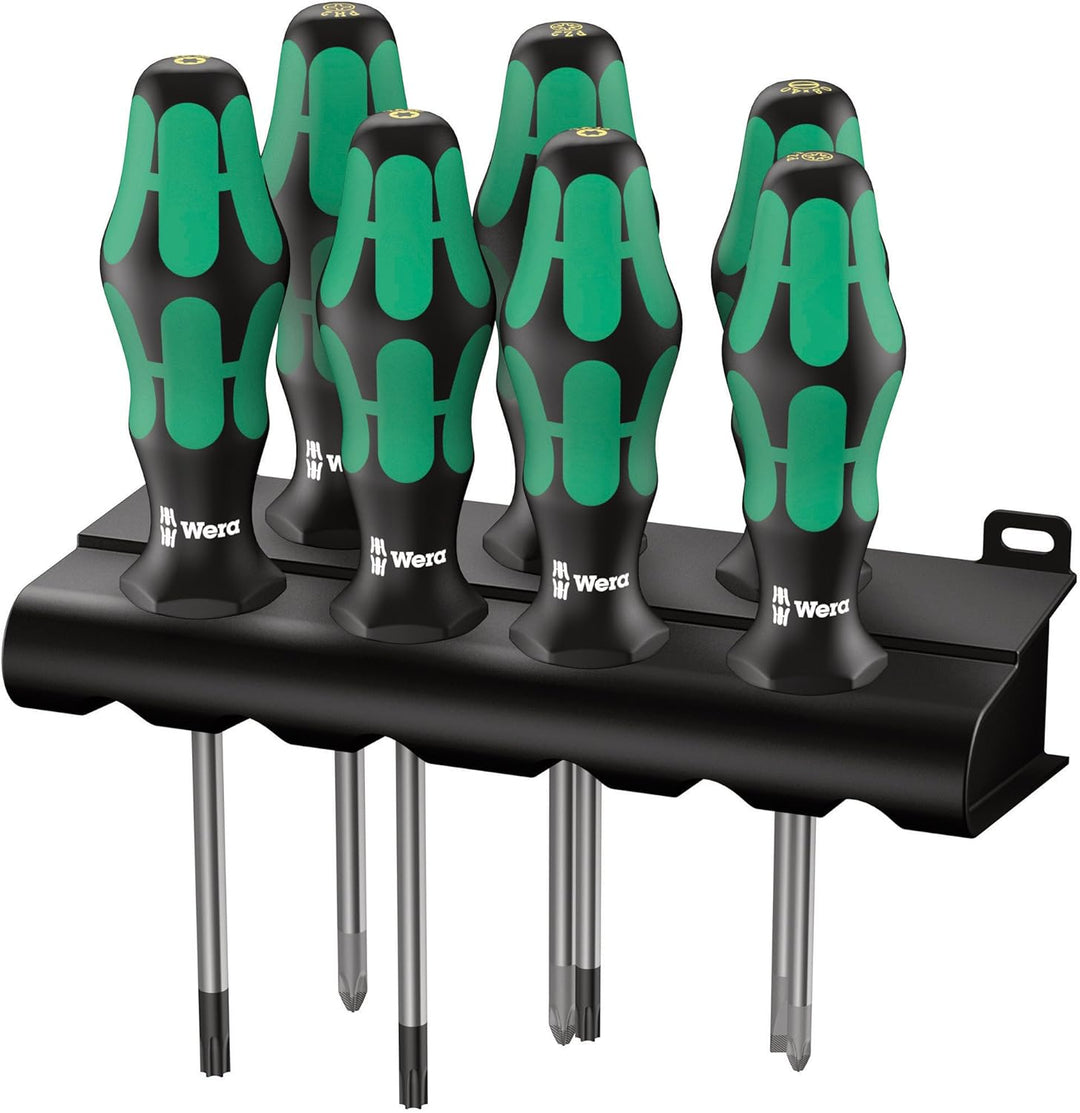 Wera 335/350/367/7 Rack Schraubendrehersatz Kraftform Plus Lasertip + Rack, 7-teilig, 05320540001