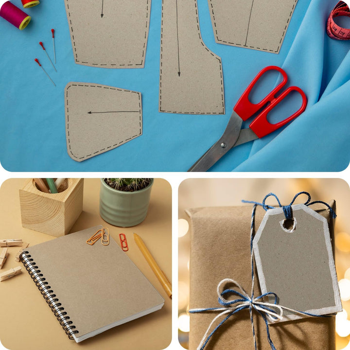 Netuno 100x Graupappe DIN A5 148x 210 mm 1538g Graukarton 2,5 mm Buchbinderpappe für Bastelarbeiten