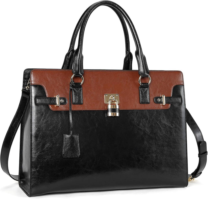 BOSTANTEN Damen Leder Aktentaschen 15.6 Zoll Laptop Handtasche Businesstasche Schultertasche Henkelt