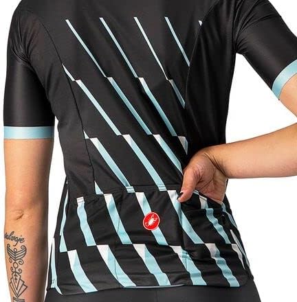 CASTELLI Damen Pendio Jersey Sweatshirt, Light Black/Sky Light/White, L EU