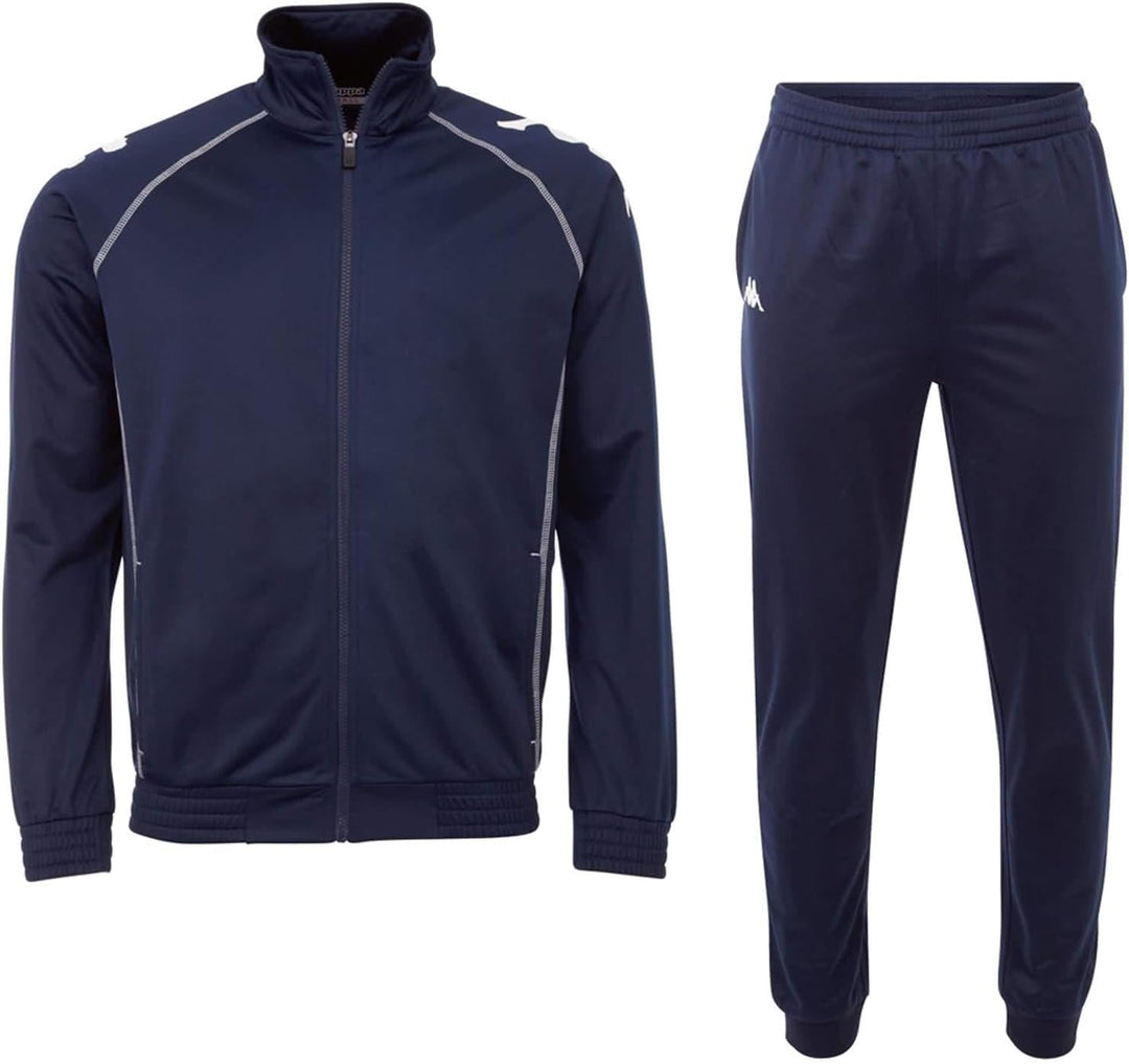 Kappa Herren Jogginsanzug Ephraim, klassischer Trainingsanzug bestehend aus Jacke und Hose, Sportanz