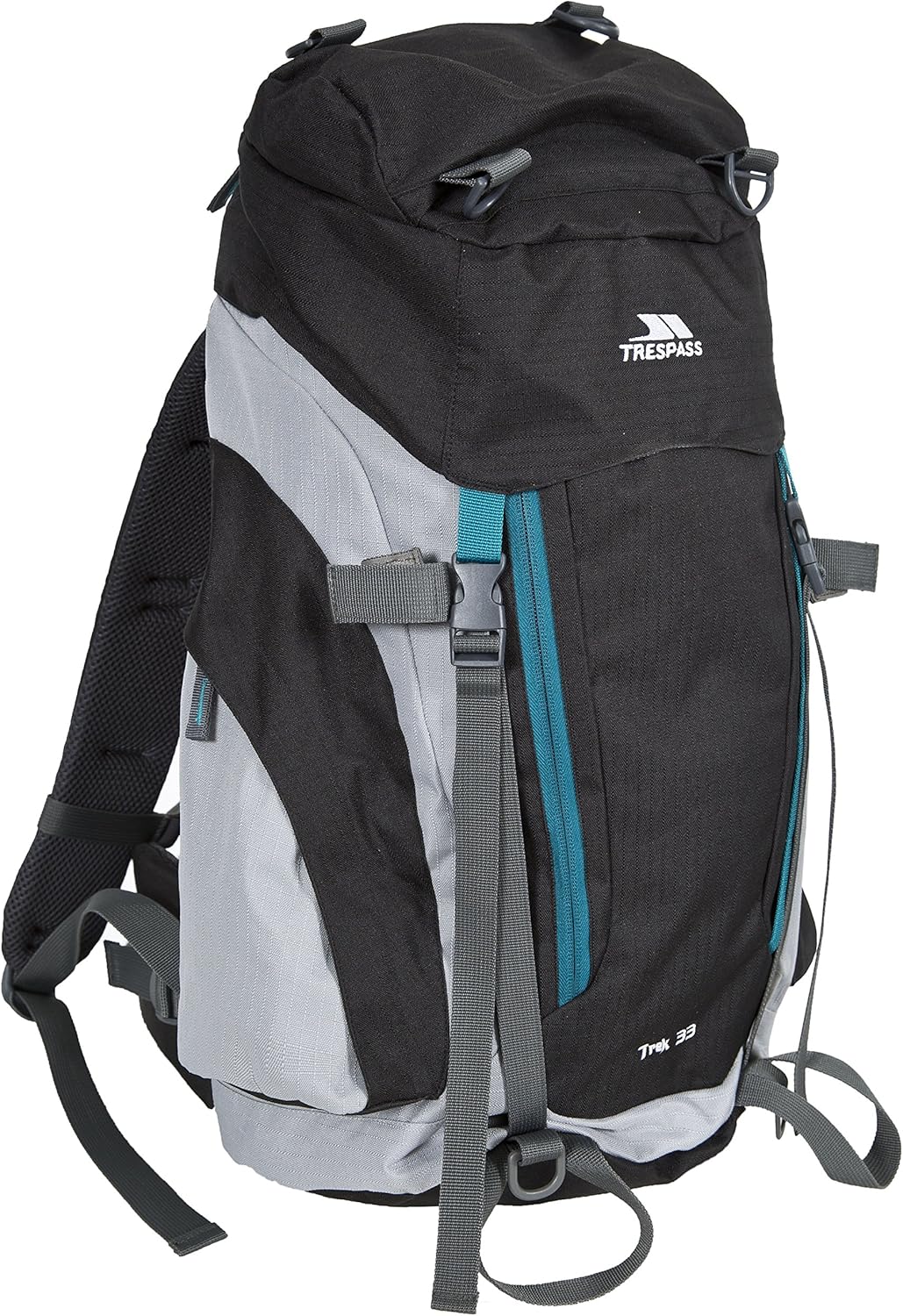 Trespass Unisex Trek 66 mit Eingebauter Regenhülle Rucksack, Ash