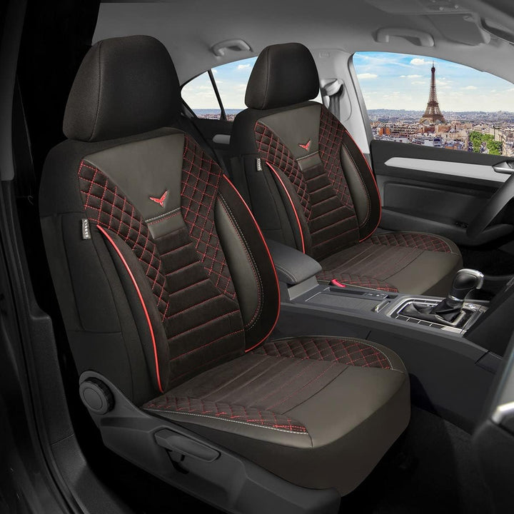 BREMER SITZBEZÜGE Mass Auto Schonbezüge kompatibel mit VW Caddy 4 Fahrer & Beifahrer Set ab 2011-202