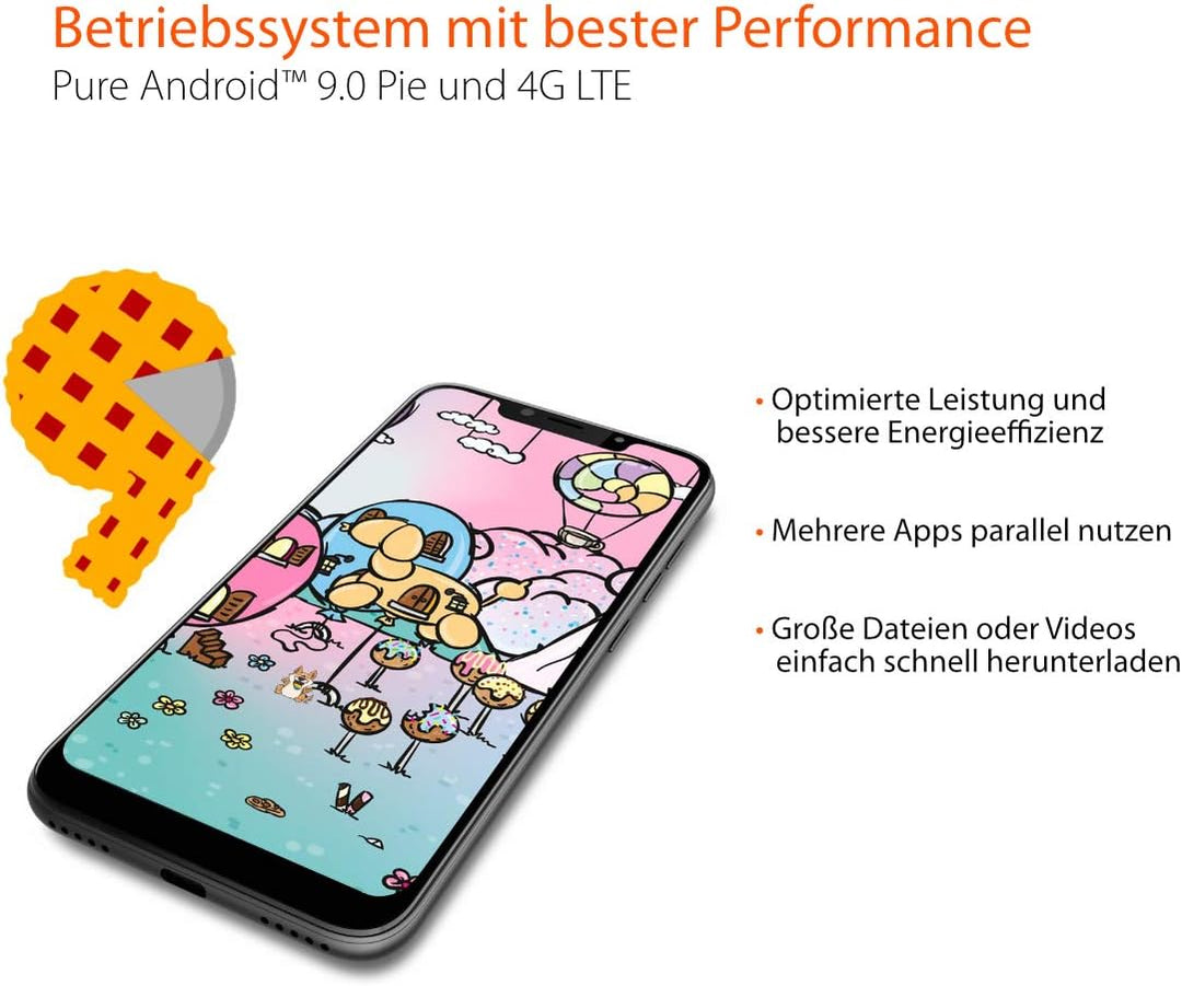 Gigaset GS195 Pummeleinhorn Smartphone mit 2GB Arbeitsspeicher Made in Germany - Handy ohne Vertrag