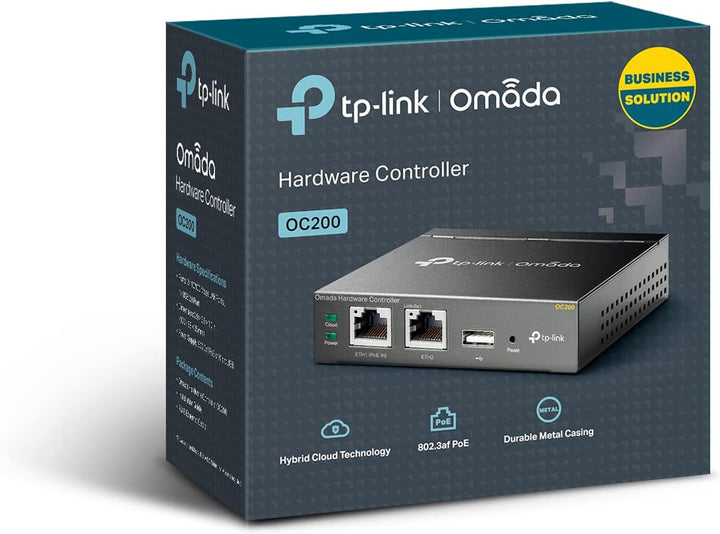 TP-Link OC200 Omada Hybrid PoE Hardware Controller für EAP Serie, USB Port für automatisches Backup,