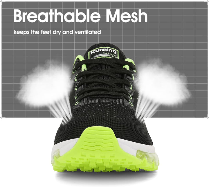 frysen Herren Damen Sportschuhe Laufschuhe mit Luftpolster Turnschuhe Profilsohle Sneakers Leichte S