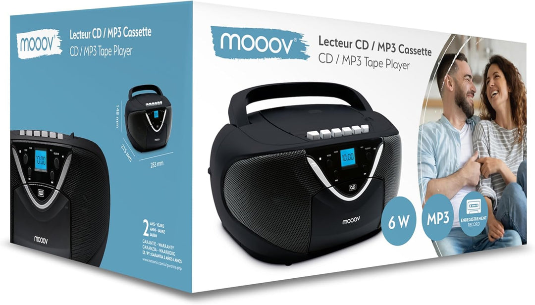 Metronic 477131 CD-/Kassettenradio schwarz, schwarz