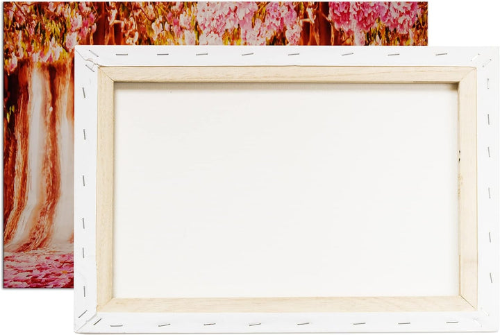 deyoli Stofftier Teddy im Märchenwald Format: 80x60 als Leinwand, Motiv fertig gerahmt auf Echtholzr