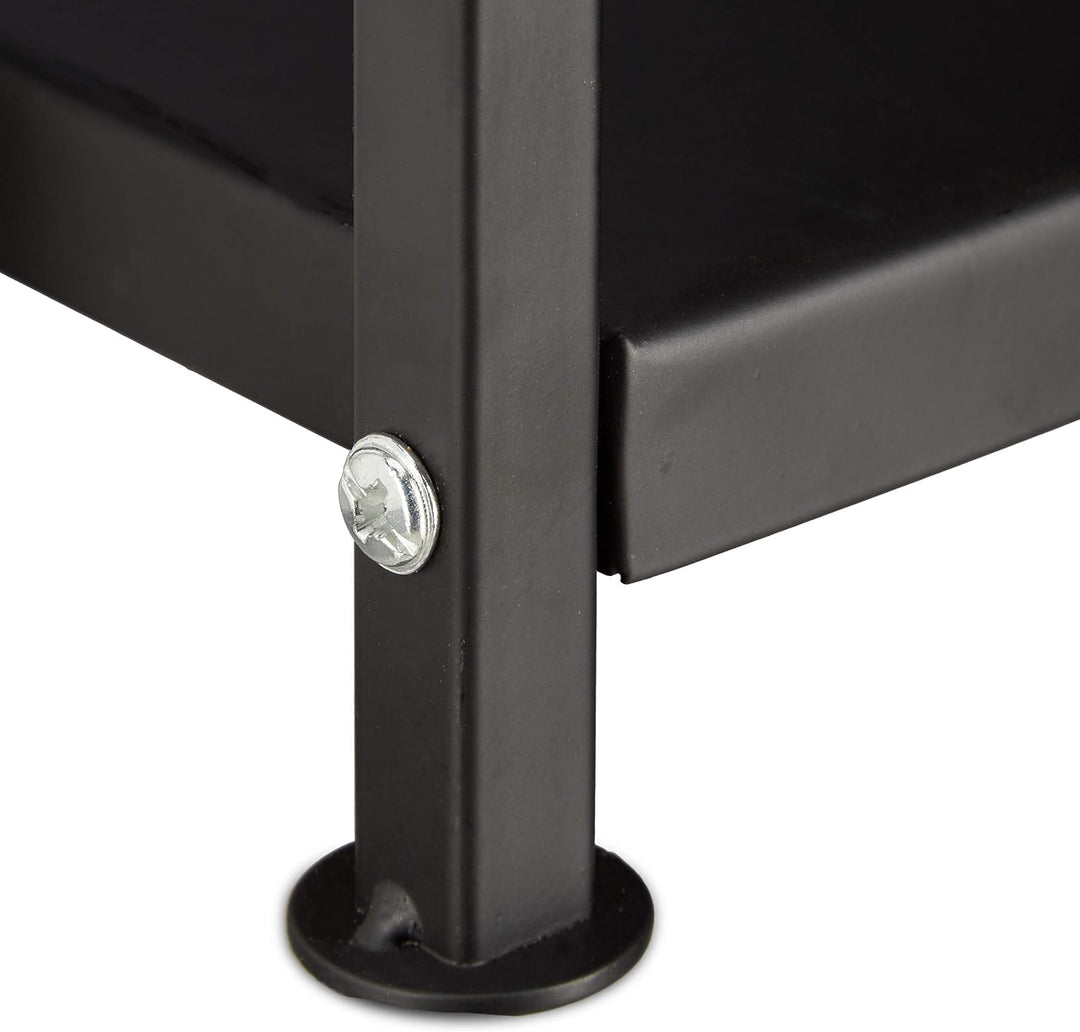 Relaxdays Kaminholzregal aus Stahl, pulverbeschichtetes Brennholzregal, Kaminholzständer HBT 111x34x