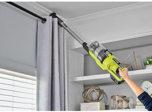 RYOBI 18 V ONE+ Akku-Bodenhandsauger RSV18-120G (30 AirWatt Saugleistung, 820 l/min Luftstrom, 24 cm