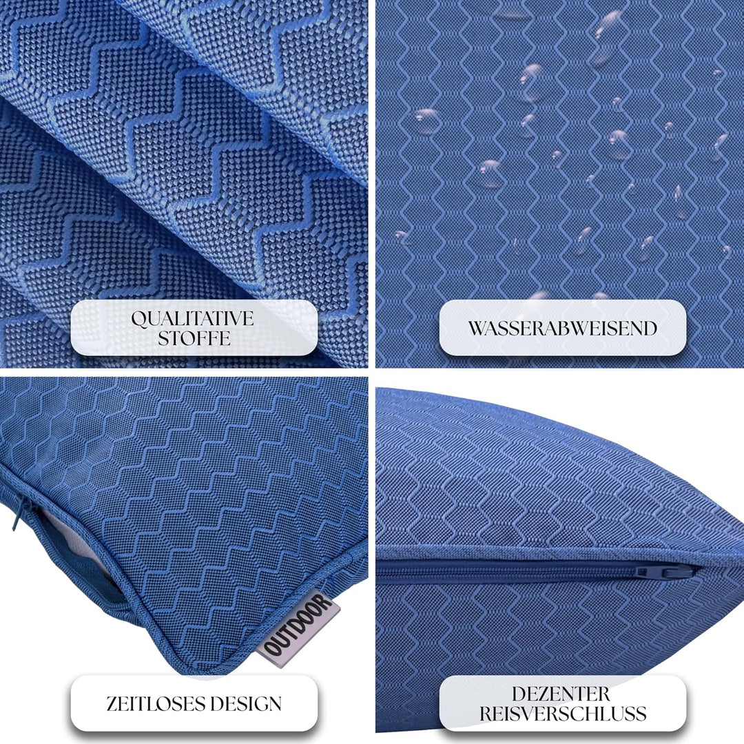 Brandsseller Outdoor Garten Kissen Dekokissen Wabenoptik Schmutz- und Wasserabweisend mit Reissversc