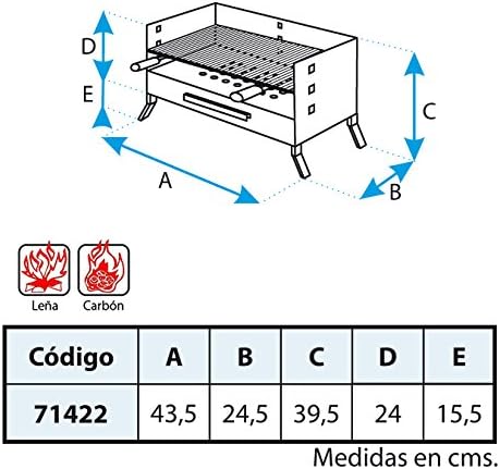 Imex El Zorro Grill mit Grill, Schwarz, 43,5 x 24,5 x 39,5 cm, 71422.0