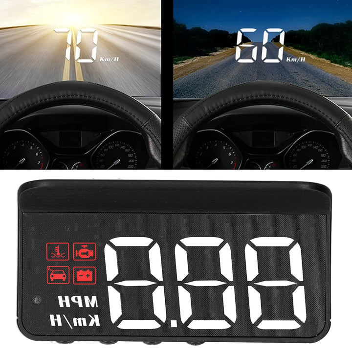 OBD2 HUD Head Up Display, Auto HUD Tachometeranzeige Windschutzscheibenprojektor Multifunktionsanzei