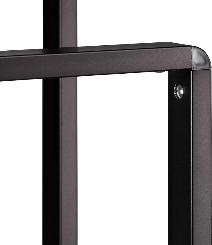 Relaxdays Handtuchständer, Bronze-schwarz freistehend, 2 Stangen, modern, Metall, Handtuchhalter, Hx