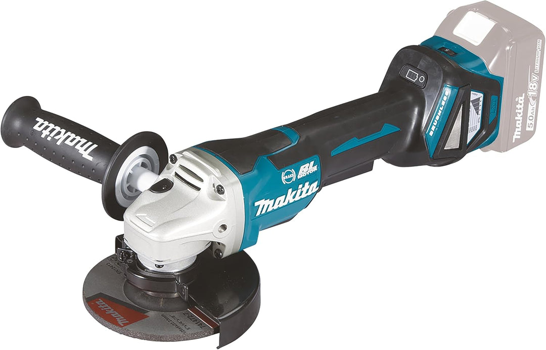 Makita DGA517Z Akku-Winkelschleifer 18 V mit Paddleschalter (ohne Akku, ohne