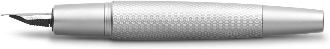 Faber-Castell 148670 - Füller e-motion pure Silver, Federbreite M, inkl. Geschenkverpackung und Konv